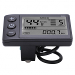 Elektrinio dviračio LCD ekranas ABS medžiaga Elektrinio dviračio LCD skydelis Didelis ekranas Atsparus vandeniui jungtis Tinka 22,2 mm / 0,9 colio vairui juoda