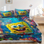 3 vnt. Povandeninis SpongeBob SquarePants pledų komplektas Mink&scaron;tas ir patogus Miegamojo, svečių kambario ir bendrabučio dekoras Patalynės komplektas F096 135x200cm