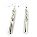 Les Tr&eacute;sors De Lily [N0762] - Boucles Cr&eacute;ateur 'Chor&eacute;graphie' argent&eacute; (g&eacute;om&eacute;triques)