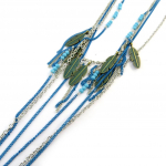 Les Tr&eacute;sors De Lily [N3741] - Collier sautoir 'Navajos' bleu vert sidabras