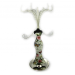 Les Tr&eacute;sors De Lily [L6836] - Porte-bijoux 'Papillon de Soie' argent&eacute; multicolore - 32x16 cm