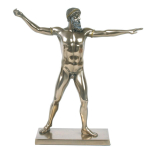 Les Tr&eacute;sors De Lily [M9648] - Figurine r&eacute;sine 'Zeus' bronze - 23x24x7 cm