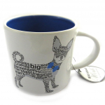 Les Tr&eacute;sors De Lily [M9881] - Mug c&eacute;ramique 'Wild about Words' (Chihuahua) bleu balta