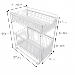 Po virtuvės kriaukle esančią laikymo lentyną galima stumti ir patraukti po spintele teleskopine dviguba lentyna S balta