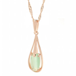 Kinel Lake Green cirkonio pakabukas karoliai moterims Water Drop Stone karoliai