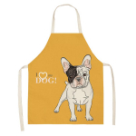 Animacinių filmų &scaron;unų ra&scaron;to virtuvės prijuostės maisto gaminimui Be rankovių Medvilninės lininės prijuostės Seilinukai suaugusiems Namų valymo priedai 47x38cm