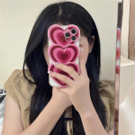 Ins Japonijoje Mielas 3D Meilės &Scaron;irdelės Objektyvo Apsauginis Telefono Dėklas iPhone 13 12 11 Pro Max Kawaii Cindy Spalvos Smūgiams Atsparus Mink&scaron;tas Vir&scaron;elis For iPhone 12Pro