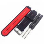 Lauko sportinis silikoninis dirželis, skirtas Garmin Forerunner 235 Smart Watch apyrankei Garmin Forerunner 220 230 620 630 735XT apyrankei raudona/juoda