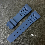 Raudona Juoda Žalia Pilka Oranžinė Geltona Balta Mink&scaron;ta silikoninė guminė laikrodžio apyrankė Richard Watch Mille RM011 RM050 Įgulos dirželio apyrankė With rosegold clasp mėlyna