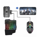 M1pro mobilusis valdiklis, žaidimų klaviatūra, pelė, konverteris Pubg mobilusis valdiklis žaidimų pultelis Bluetooth 5.0 Throne+keyboard+mouse gray