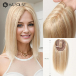 HAIRCUBE 12 colių moteri&scaron;ki plaukų priaugintuvai Aukso blondinai, i&scaron;skirtiniai plaukų gabalėliai moterims plaukų slinkimui, &scaron;ilko pagrindo segtukas 150 % tankio.