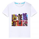 FNAF vasariniai mar&scaron;kinėliai 100% medvilnė trumpomis rankovėmis animacinis spaudas anime mar&scaron;kinėliai y2k vienas gabalas me&scaron;kutis zuikutis pasididžiavimo mar&scaron;kinėliai berniukui vir&scaron;ūnės vaiki&scaron;ki drabužiai mergaitėms 100 balta