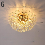 &Scaron;iuolaikinės kri&scaron;tolinės lubų lempos miegamojo darbo valgomojo &bdquo;Kiaulpienės&ldquo; dizainerių tinklinės lempos Diameter-6 headlight