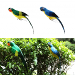 2 vnt. Didelė dirbtinė papūga pauk&scaron;čių namų dekoracija Budgie Taxidermy A+B