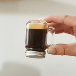 Mini mason indelis uogienėms medui Ne&scaron;iojamas nepralaidus kavos pieno sulčių butelis su dangteliu Namų vakarėlių baras Degtinės spiritiniai gėrimai Shot Glass