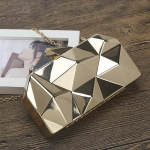 Moteri&scaron;kos rankinės Krep&scaron;iai moterims Sankabos mados geometrinis mini vakarėlis vakarinė piniginė Crossbody pečių krep&scaron;ys Gold Box sankaba