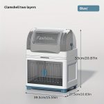 Virtuvės kombinuota indų džiovinimo spintelė, buitinių indų ir lazdelių laikymo stovas, atlenkiama laikymo spintelė, geriausias virtuvės laikymas mėlyna