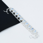 Pieni&scaron;kas opalas apyrankė Pieni&scaron;kas opalas brangakmenis Rankų darbo 925 prabos sidabro apyrankė Pieni&scaron;ko opalo apyrankė dovanai Boho unisex apyrankė jai 8