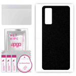 apgo Protective Skin Sticker for the back compatible with ZTE Axon 20 4G, Wrap Film, Foil, Vinyl - Pattern Matte Black