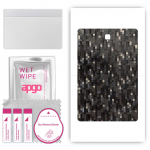 apgo Protective Skin Sticker for the back compatible with Samsung Galaxy Tab S4 10.5, Wrap Film, Foil, Vinyl - Pattern Carbon Black Pixel