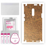 apgo Protective Skin Sticker for the back+sides compatible with OnePlus 7 Pro, Full Wrap Film, Foil, Vinyl - Pattern Rusty Copper