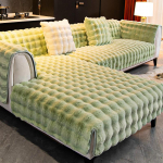 Universalus neslystantis sofos užvalkalas, storas pliu&scaron;inis sofos kilimėlis žiemai &scaron;iltas sofos rank&scaron;luostis, plaunamas sofos užvalkalai svetainei 110*240CM