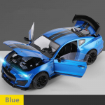 1/18 Ford Mustang Shelby GT500 Lydinio Sportinio Automobilio Modelis Diecast Metalinis Lenktyninio Automobilio Transporto Priemonių Modelis Garsas ir &Scaron;viesa Vaikų Žaislas Dovana mėlyna