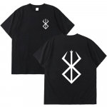 Didelių dydžių S-5XL unisex mar&scaron;kinėliai su Berserk logotipu, japoni&scaron;ko gatvės stiliaus, anime, cosplay, medvilniniai mar&scaron;kinėliai, unisex, vasariniai, medvilniniai, trumpomis rankovėmis, unisex 2XL