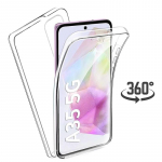Mink&scaron;tas TPU ir kietojo kompiuterio viso dangčio apsauga 2 viename permatomas telefono dėklas, skirtas Samsung A15 A55 S24 S23 Plus Redmi Note 13 12 Pro 12S iPhone 16 15 Pro Samsung Galaxy Note 10 Lite gryna