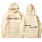 Nauja YOU ARE EOUGH Spausdinti Hoody Rudens laisvalaikio sportinė apranga plius vilnos elastiniai vir&scaron;utiniai megztiniai Vyri&scaron;ki megztiniai Gatvės apranga megztiniai 2XL chaki
