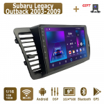 &bdquo;Android Carplay&ldquo; automobilio radijas, skirtas &bdquo;Subaru Legacy Outback 2003-2009&ldquo; daugialypės terpės grotuvo galvos blokas, stereo GPS navigacija BT WIFI 4+64 GB 1+16GB