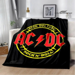 Roko grupė AC/DC retro spausdinta antklodė Flange &scaron;ilta antklodė pikniko antklodė cubre cama antklodė lovos pamu&scaron;alai Gimtadienio dovana 30x40in