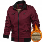 Pavasario ir rudens vyri&scaron;ka laisvalaikio striukė stovi apykakle Striukė Vyri&scaron;ka darbo apranga striukė Medvilninė striukė 5XL vyno raudonos spalvos