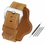 Klasikinis FOR Panerai laikrodžio dirželis Natūralios odos vyri&scaron;kas PAM111/441/312 Series Crazy Horse Belt adatinė sagtis 22MM 24MM 26MM 22mm