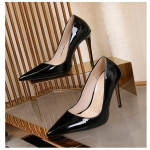 12 cm Stiletto Auk&scaron;takulniai Unisex Eleganti&scaron;ki Naktinio klubo Apvalaus priekio Bateliai Didelių dydžių Bateliai Vakarėliams Dydis 35-46 Sandėlyje 46 juoda