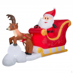 Blow up Santa Claus Decoration Lighted Ornament Lawn Holiday Yard Winter Decor