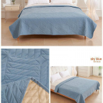 Naminių gyvūnėlių čiužinys Atsparus vandeniui, &Scaron;lapimui atsparus padėklas su plaunama neslidžia antklode ir dygsniuotu lovos užvalkalu 52x82 Inch (132*208CM)