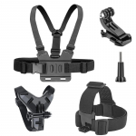 Veiksmo kameros priedų laikiklis, skirtas GoPro Hero 10 9 8 7 6 Krūtinės juostos galvos diržas Juodas, skirtas Xiaomi Yi 4K Sjcam Insta360