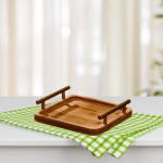 Rectangular Wood Tray for Serving Tea And Snacks at Home Light Wood L