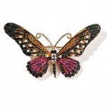 Butterfly Animal Sagės Pins Moteri&scaron;ki papuo&scaron;alai Dovanų Puok&scaron;tė Pins juoda