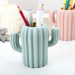 &bdquo;Cactus Desktop Organizer&ldquo; ra&scaron;iklio laikiklis, skirtas staliniam kompiuteriui, mokyklos biuro pie&scaron;tukų laikiklis balta