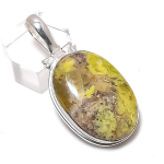 Swiss Green Opal Gemstone Handmade 925 Sterling Silver Pendant 1.85 r0k52