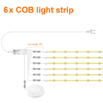 LED Akustinė plok&scaron;tė Dekoratyvinė COB &scaron;viesos juosta Palietimu pritemdoma Sieninė fono lempa Vitrinos lentyna Po spintelėmis Miegamojo naktinė lemputė 6pcs-1M