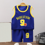 Vasarinis berniukų sportinis kostiumas su raidžių spauda, liemenė ir &scaron;ortai, dviejų dalių vaiki&scaron;kų drabužių komplektas 80