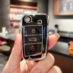 Automobilio TPU rakto dėklo dangtelis, skirtas VW Volkswagen Golf 7 MK7 Tiguan MK2 T-roc T-cross Skoda Octavia Kodiaq Karoq Seat Ateca Leon Fob