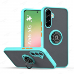 Magnetinis žiedas matinis dėklas Samsung Galaxy A56 5G telefonui, skirtas Samsung A55 A35 A54 A53 A34 A24 A13 A33 A52 A53 A51 A32, atsparus smūgiams Funda A55 5G dangaus mėlyna spalva