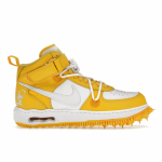 Off-White x Nike Air Force 1 Mid SP Odinė Varsity Maize Unisex Sportbačiai Geltoni DR0500-101 40