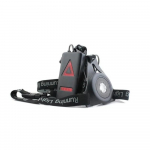 1 vnt. Vandeniui atsparios lauko sporto LED bėgimo lemputės USB krūtinės lempa naktiniam bėgiojimui, važiavimui dviračiu, žvejybai juoda