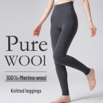 Women's Seamless 100% Wool Thermal Leggings L One Size