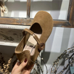 Moteri&scaron;ki plok&scaron;čiapadžiai bateliai su sekliomis sagtimis, Mary Jane bateliai, 2024 m. nauji madingi rudens patogūs mink&scaron;tapadiai laisvalaikio bateliai vaik&scaron;čiojimui 40 kupranugaris